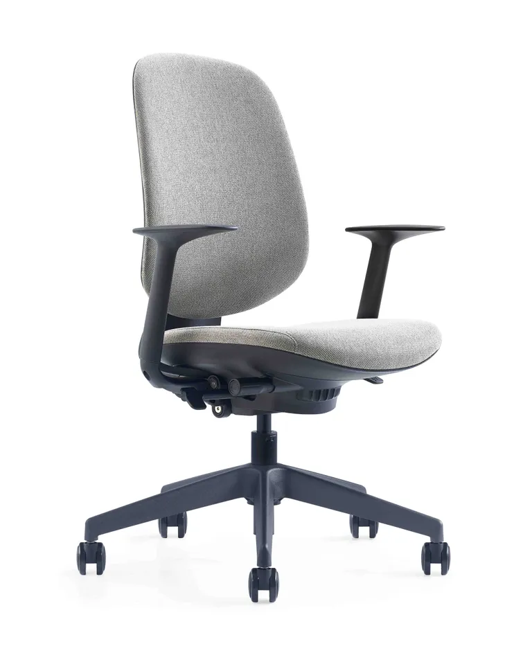 Fluffy - mesh - Uten armlener-Uten korsryggstøtte-Elasticity sort tekstil-Sort plast understell-Trinser